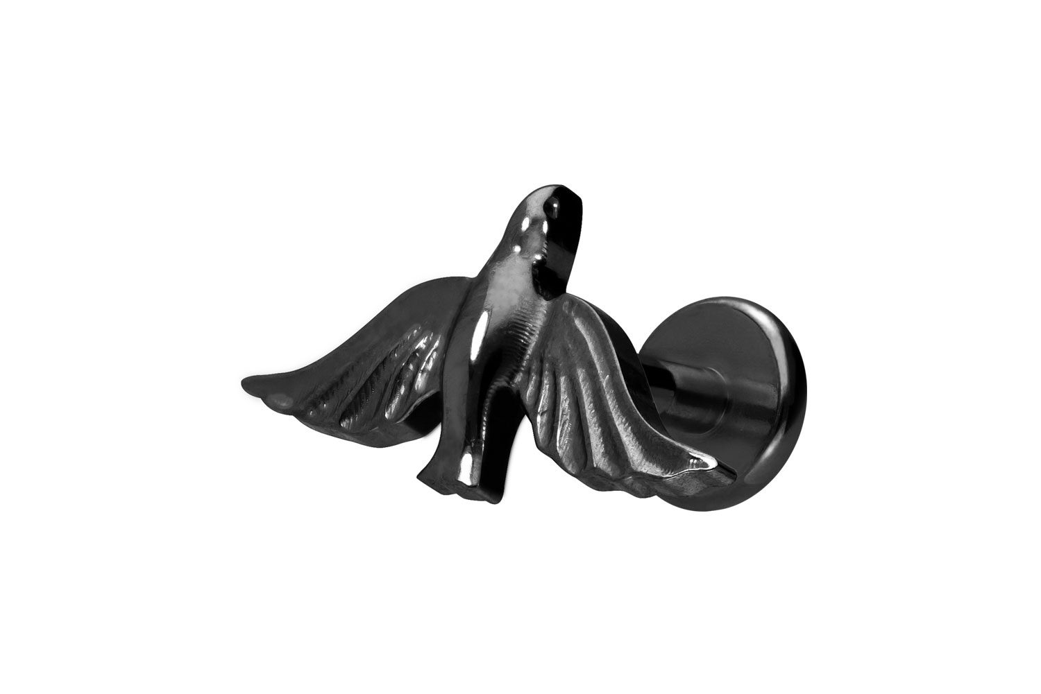 Titan Labret Piercing mit Innengewinde TAUBE